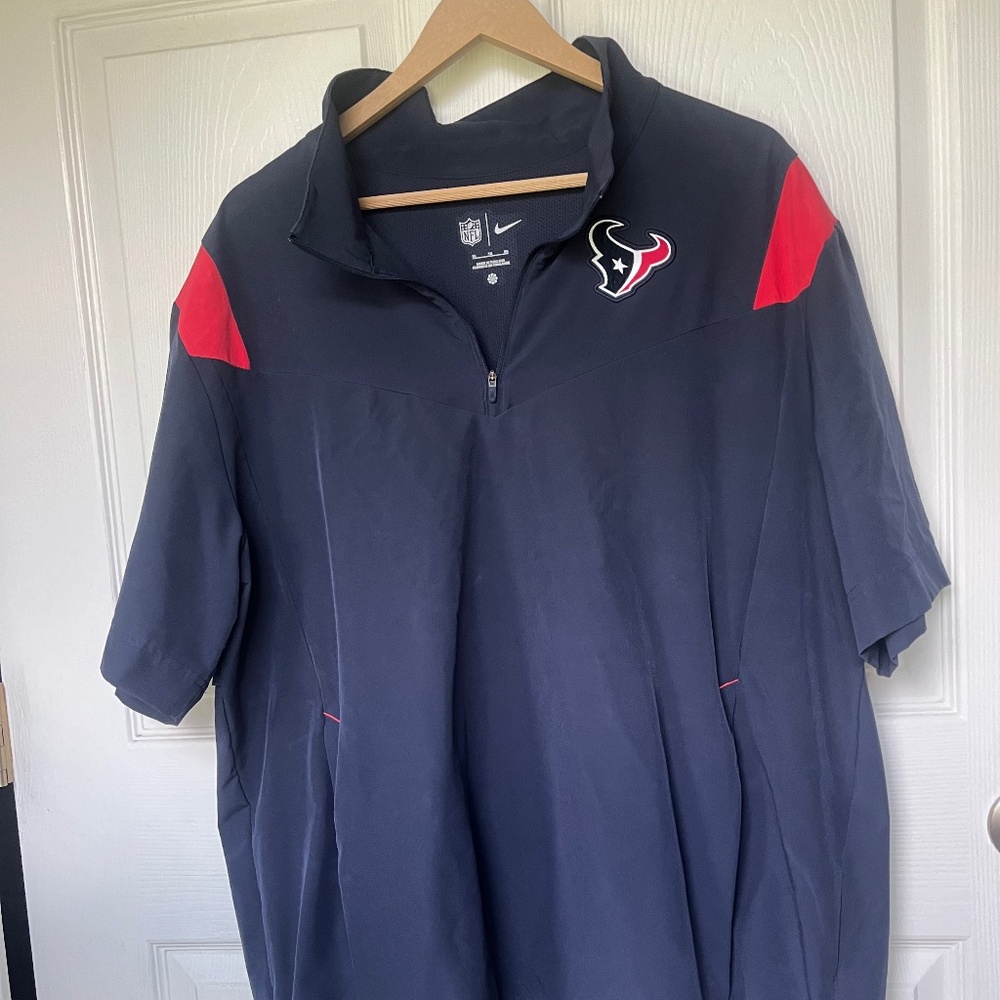Houston Texans Mens Field "Coach" Zip up dry fit Team shirt